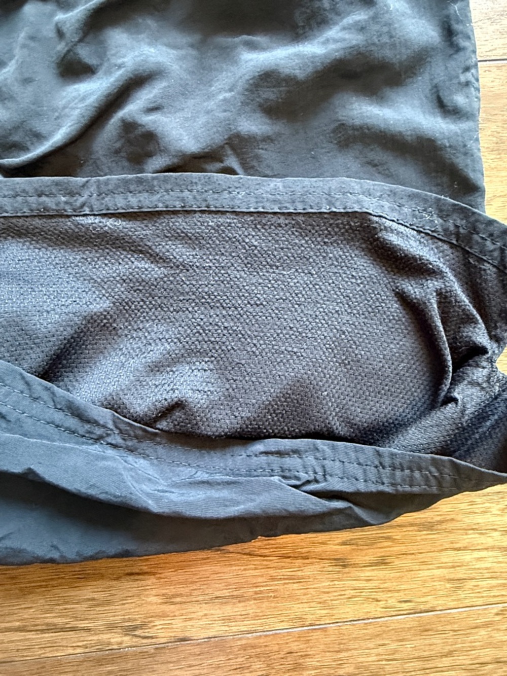 Nike Black Men’s Athletic Nylon Shorts with liner White Swoosh & NikeText - Picture 4 of 5